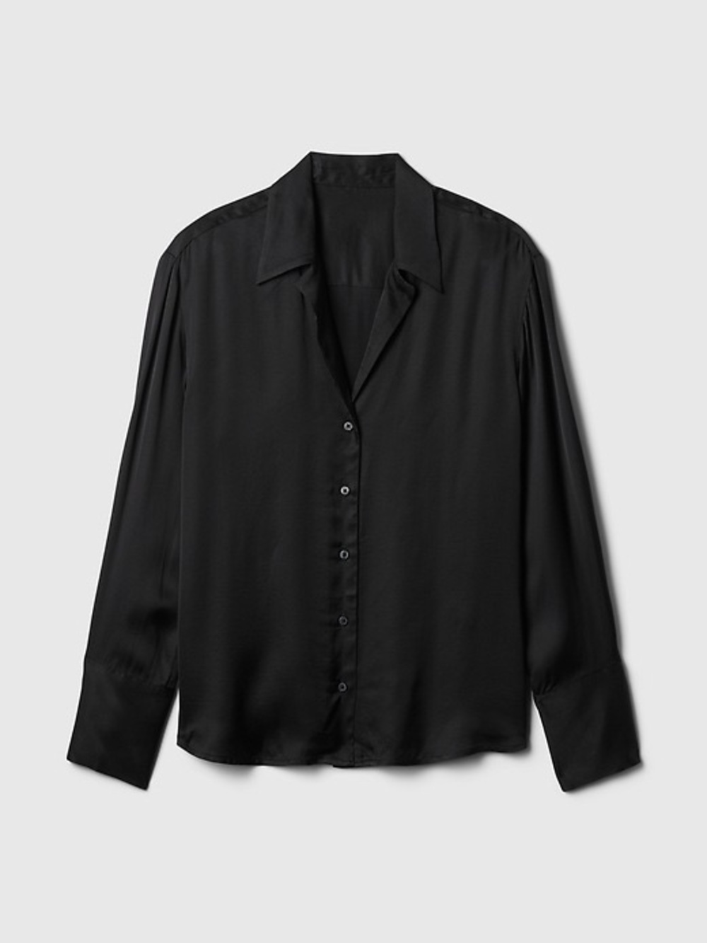 GAP Black Satin Relaxed Shirt S NWT